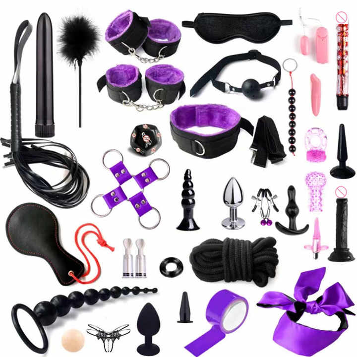 Conjunto 35 Brinquedos Eróticos para Casais – Prazer Sem Fim - Roxo