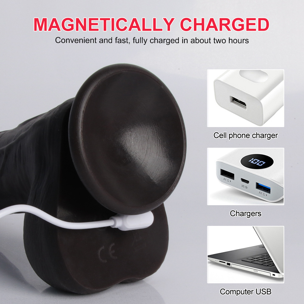 Dildo telescópico 4 en 1 – Vibración, rotación, extensión y calor con control remoto - Image 3